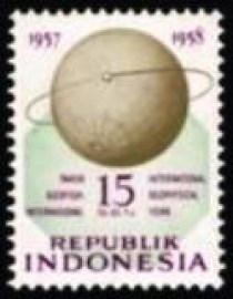 Selo postal da Indonésia de 1958 International Geophysical Year 15