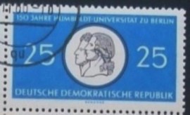 Selo postal da Alemanha Oriental de 1960 Humboldt University