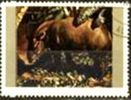 Selo postal de Umm Al Quwain de 1972 Baird's Tapir