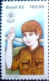 Selo postal do Brasil de 1982 - Escoteiro