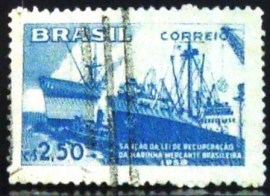 Selo postal do Brasil de 1958 Marinha Mercante - C 419 U