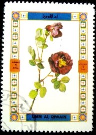 Selo postal do Umm Al Qaiwain de 1972 Roses 1437A