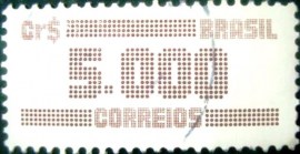 Selo postal do Brasil de 1985 Tipo Cifra Cr$ 5000