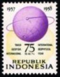 Selo postal da Indonésia de 1958 International Geophysical Year 75