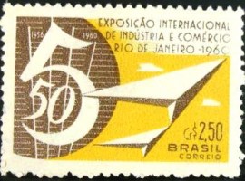 Selo postal do Brasil de 1960 Exp. Ind. e Com. - C 455 N