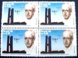 Quadra de selos postais do Brasil de 1996 Israel Pinheiro da Silva