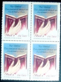Quadra de selos postais de 1991 Dia Nacional de Ação de Graças