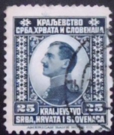 Selo postal do Estado dos Eslovenos de 1921 Crown Prince Alexander