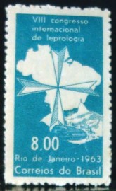 Selo postal do Brasil de 1963 Leprologia- C 498 N