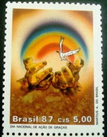 Selo postal do Brasil de 1987 Ação de Graças