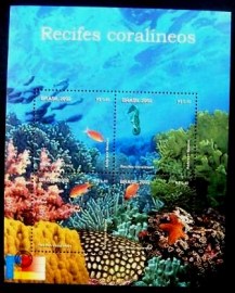 Bloco postal do Brasil de 2002 Recifes Coralíneos