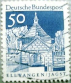 Selo postal da Alemanha de 1967 Castle Gate