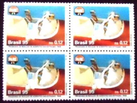 Quadra de selos postais do Brasil de 1995 Uso do Cinto