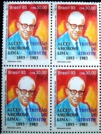 Quadra de selos postais de 1993 Tristão de Athayde