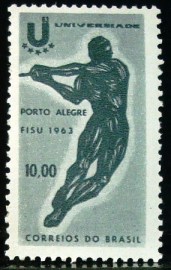 Selo postal do Brasil de 1963 Jogos Universitários 63