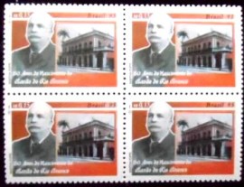 Quadra de selos postais do Brasil de 1995 Barão do Rio Branco