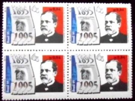 Quadra de selos postais do Brasil de 1995 Louis Pasteur