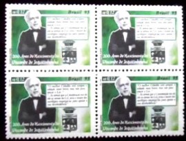 Quadra de selos postais do Brasil de 1995 Visconde de Jequitinhonha
