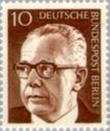 Selo postal Alemanha 1970 Dr. Gustav Heinemann 10