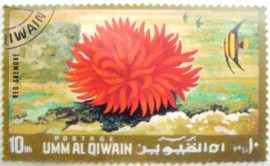 Selo postal de Umm Al Qiwain de 1972 Sea Anemone