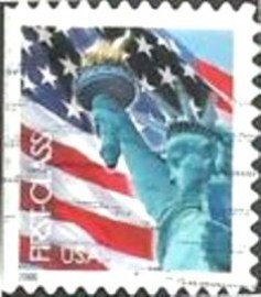 Selo postal dos Estados Unidos de 2006 Liberty & Flag