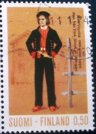 Selo postal da Finlândia de 1972 Male Costume from Vöyri