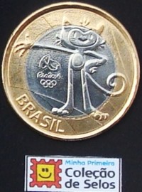 Moeda Comemorativa do Brasil Rio 2016 Mascote Vinícius