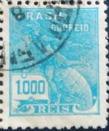 Selo postal do Brasil 1940 Mercúrio 1000