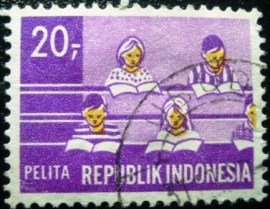 Selo postal da Indonésia de 1969 Five Year Development Plan