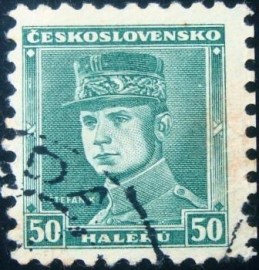 Selo postal da Tchecoslováquia de 1935 General Milan Rastislav Štefánik