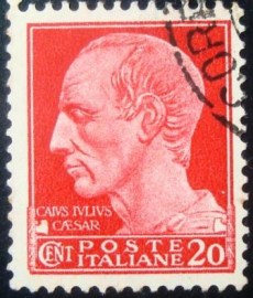Selo postal da Itália de 1945 Julius Caesar