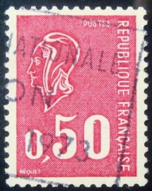 Selo postal da França de 1971 Marianne type Béquet 0,50