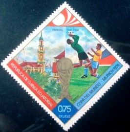 Selo postal da Guiné Equatorial de 1974 Hamburg