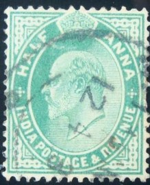 Selo postal da Índia de 1902 King Edward VII 1½