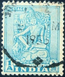 Selo postal da Índia de 1950 Views- Bodhisattva