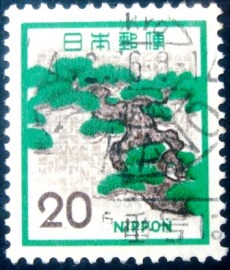 Selo postal do Japão de 1972 apanese Pine Tree
