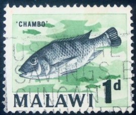 Selo postal do Malawi de 1964 Chambo Fish