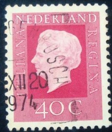Selo postal da Holanda de 1972 Queen Juliana Type Regina 40c
