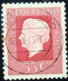 Selo postal da Holanda de 1976 Queen Juliana Type Regina 55c
