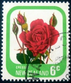 Selo postal da Holanda de 1975 Rose Cresset