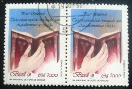 Par de selos de 1991 Dia Nacional de Ação de Graças - C 1767 U