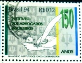 Selo postal do Brasil de 1994 Instituto dos Advogados  U