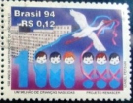Selo postal do Brasil de 1994  Maternidade São Paulo U