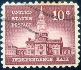 Selo postal dos Estados Unidos de 1956 Independence Hall
