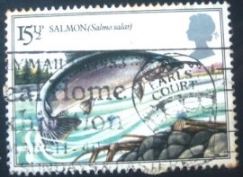 Selo postal do Reino Unido de 1983 Atlantic Salmon