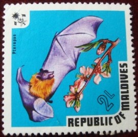 Selo postal das Maldivas de 1973 Indian Flying