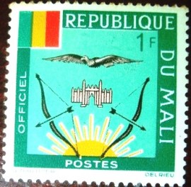 Selo postal de Mali de 1964 Mali Coat of Arms 1