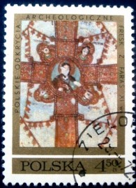 Selo postal da Polônia de 1971 Cross