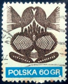 Selo postal da Polônia de 1971 Paper cut-outs 3