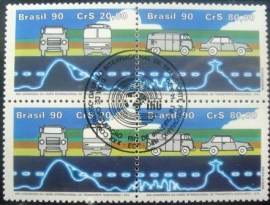 Se-Tenant do Brasil emitido em 1990 - C 1681 MCC